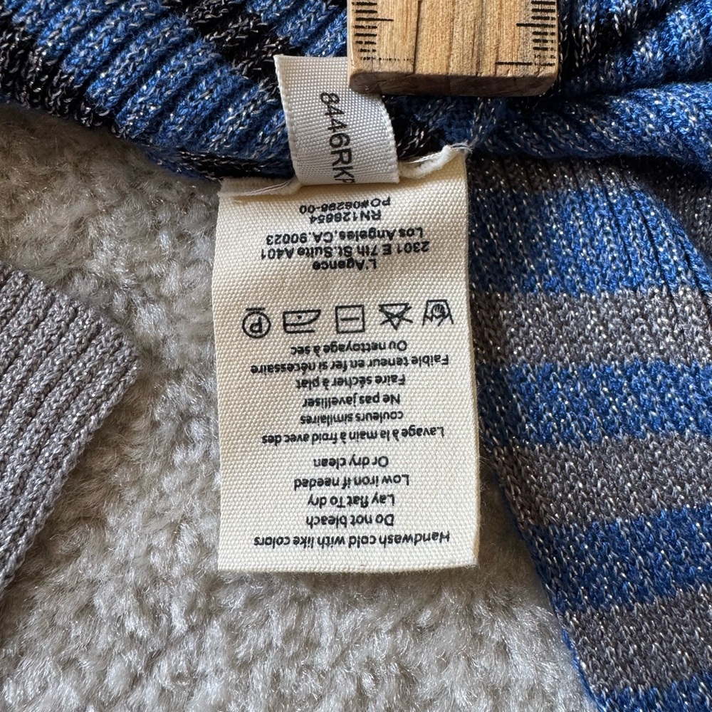 L'AGENCE Gray Ribbed Knit Cardigan - Picture 7 of 12